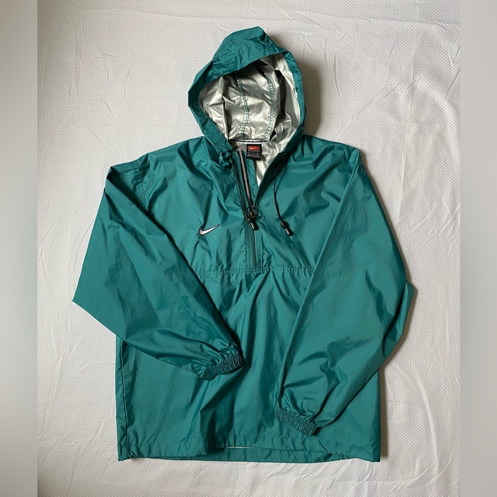 Vintage Nike Blue / Teal Windbreaker Size Mens S Nylon Half Zip